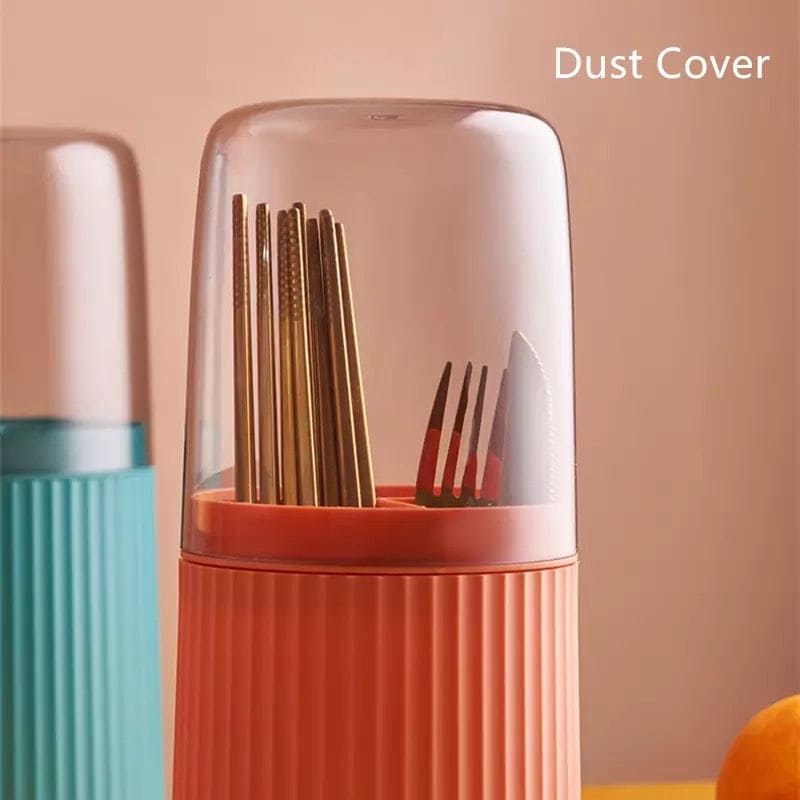 3 Grid Tableware Drying Holder With Lid, Kitchen Cutlery Storage Rack, Chopsticks Spoon Rack, Standing Plastic Storage Container 3 Grid Tableware Drying Holder With Lid, Kitchen Cutlery Storage Rack, Chopsticks Spoon Rack, Standing Plastic Storage Container